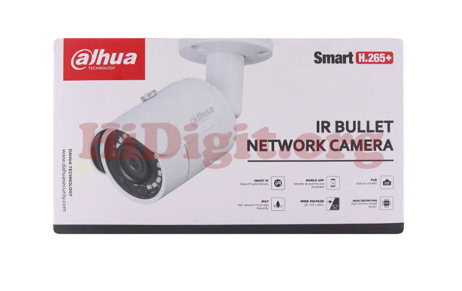 دوربین مدار بسته بولت تحت شبکه داهوا مدل DAHUA-IPC-HFW1230SP-S4-S5 | های دیجیت | HiDigit